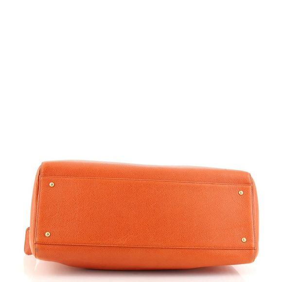 Chanel Vintage Timeless Zip Tote Caviar Large Orange - Picture 3 of 8